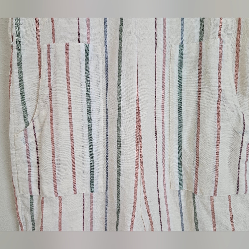 American Eagle Outfitters Striped Jumpsuit - White with Multicolor Stripes - Picture 2 of 10